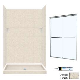SQP3448-M46570CC 72.5-in x 48-in x 34-in 5-Piece Alcove Shower Kit