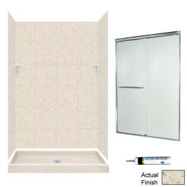 SQP3448-M46570CR 72.5-in x 48-in x 34-in 5-Piece Alcove Shower Kit