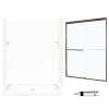 SQP3460010-M58570BC 72.5-in x 60-in x 34-in 5-Piece Alcove Shower Kit in White