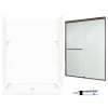 SQP3460010-M58570BR 72.5-in x 60-in x 34-in 5-Piece Alcove Shower Kit in White