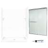 SQP3460010-M58570CR 72.5-in x 60-in x 34-in 5-Piece Alcove Shower Kit in White