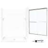SQP3460010-M58570NC 72.5-in x 60-in x 34-in 5-Piece Alcove Shower Kit in White