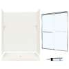 SQP3460018-M58570CC 72.5-in x 60-in x 34-in 5-Piece Alcove Shower Kit in Bisque