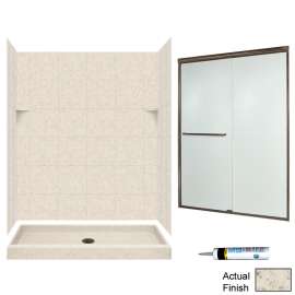 SQP3460-M58570BR 72.5-in x 60-in x 34-in 5-Piece Alcove Shower Kit