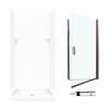 SQP3636010-M34570BC 72.5-in x 36-in x 36-in 5-Piece Alcove Shower Kit in White