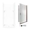 SQP3636010-M34570BR 72.5-in x 36-in x 36-in 5-Piece Alcove Shower Kit in White