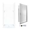 SQP3636010-M34570CR 72.5-in x 36-in x 36-in 5-Piece Alcove Shower Kit in White