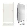 SQP3636018-M34570CR 72.5-in x 36-in x 36-in 5-Piece Alcove Shower Kit in Bisque