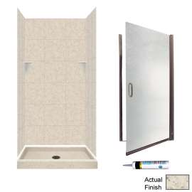 SQP3636-M34570BR 72.5-in x 36-in x 36-in 5-Piece Alcove Shower Kit