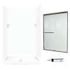 SSP3248010-M46570BR 72-in x 48-in x 32-in 5-Piece Alcove Shower Kit in White