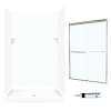 SSP3248010-M46570NC 72-in x 48-in x 32-in 5-Piece Alcove Shower Kit in White