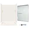 SSP326L018-M58570CR 72-in x 60-in x 32-in 5-Piece Alcove Shower Kit in Bisque
