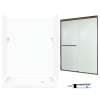 SSP326R010-M58570BR 72-in x 60-in x 32-in 5-Piece Alcove Shower Kit in White