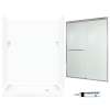 stone 72-in x 60-in x 32-in 5-Piece Alcove Shower Kit in White