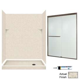 SSP326R-M58570BR 72-in x 60-in x 32-in 5-Piece Alcove Shower Kit