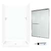 SSP3448010-M46570CR 72-in x 48-in x 34-in 5-Piece Alcove Shower Kit in White