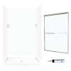 SSP3448010-M46570NC 72-in x 48-in x 34-in 5-Piece Alcove Shower Kit in White