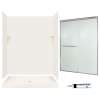 stone 72-in x 60-in x 34-in 5-Piece Alcove Shower Kit in Bisque