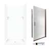 SSP3636010-M34570BR 72-in x 36-in x 36-in 5-Piece Alcove Shower Kit in White