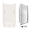 SSP3636018-M34570CR 72-in x 36-in x 36-in 5-Piece Alcove Shower Kit in Bisque