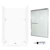 STP3248010-M46570CR 72.5-in x 48-in x 32-in 5-Piece Alcove Shower Kit in White