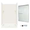 stone 72.5-in x 48-in x 32-in 5-Piece Alcove Shower Kit in Bisque
