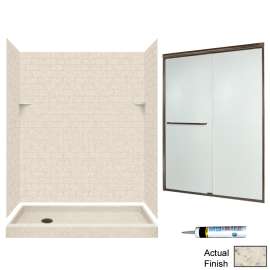 STP326L-M58570BR 72.5-in x 60-in x 32-in 5-Piece Alcove Shower Kit