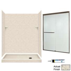 STP326R-M58570BR 72.5-in x 60-in x 32-in 5-Piece Alcove Shower Kit