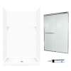 STP3448010-M46570CR 72.5-in x 48-in x 34-in 5-Piece Alcove Shower Kit in White