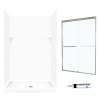 STP3448010-M46570NC 72.5-in x 48-in x 34-in 5-Piece Alcove Shower Kit in White