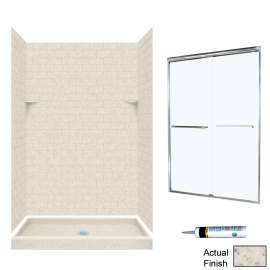 STP3448-M46570CC 72.5-in x 48-in x 34-in 5-Piece Alcove Shower Kit
