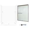 STP3460010-M58570BR 72.5-in x 60-in x 34-in 5-Piece Alcove Shower Kit in White
