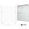 stone 72.5-in x 60-in x 34-in 5-Piece Alcove Shower Kit in White