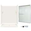 stone 72.5-in x 60-in x 34-in 5-Piece Alcove Shower Kit in Bisque