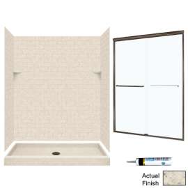 STP3460-M58570BC 72.5-in x 60-in x 34-in 5-Piece Alcove Shower Kit