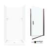STP3636010-M34570BC 72.5-in x 36-in x 36-in 5-Piece Alcove Shower Kit in White