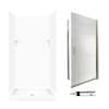 stone 72.5-in x 36-in x 36-in 5-Piece Alcove Shower Kit in White