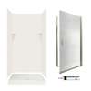 stone 72.5-in x 36-in x 36-in 5-Piece Alcove Shower Kit in Bisque