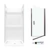 Veritek SVP3232010-M28570BC 73.25-in x 32-in x 32-in 3-Piece Alcove Shower Kit in White