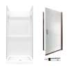 Veritek SVP3232010-M28570BR 73.25-in x 32-in x 32-in 3-Piece Alcove Shower Kit in White