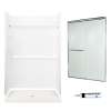 Veritek 73.25-in x 48-in x 34-in 3-Piece Alcove Shower Kit in White