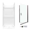 Veritek SVP3636010-M32570BC 73.25-in x 36-in x 36-in 3-Piece Alcove Shower Kit in White