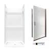 Veritek SVP3636010-M32570BR 73.25-in x 36-in x 36-in 3-Piece Alcove Shower Kit in White