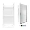 Veritek SVP3636010-M32570CR 73.25-in x 36-in x 36-in 3-Piece Alcove Shower Kit in White