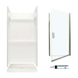SVP3636-M32570NC 73.25-in x 36-in x 36-in 3-Piece Alcove Shower Kit