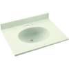 Solid Surface 25-in x 19-in Integral Single Sink Bathroom Vanity Top in Bisque