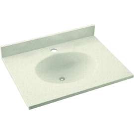 Solid Surface 25-in x 19-in Integral Single Sink Bathroom Vanity Top in Tahiti Matrix