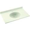 Solid Surface 31-in x 19-in Integral Single Sink Bathroom Vanity Top in Bisque