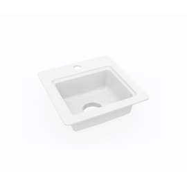 15 x 15 Swanstone(R) Dual Mount Entertainment Sink in White, BS01515.010