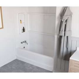 30 x 60 Veritek Alcove Bathtub with Left Hand Drain in White, BT03060LD.010